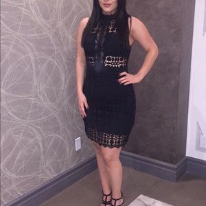 Black lace dress